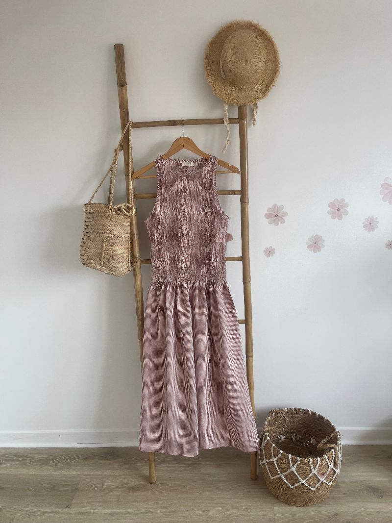 JULIETTE - Robe smockée vichy