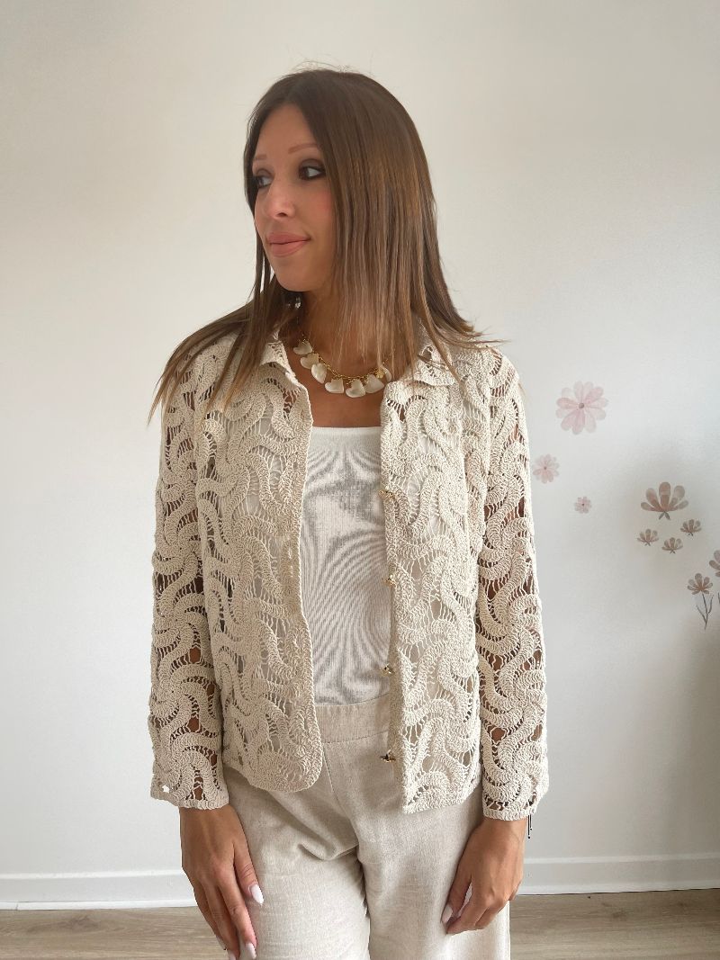 AUGUSTE - Gilet crochet