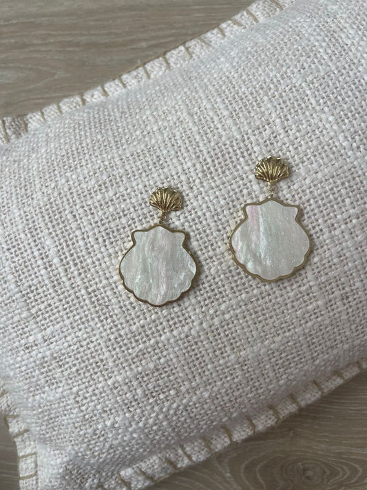 Boucles d'oreilles coquillage nacré